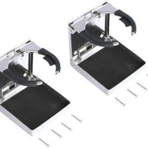 2X Boat Accessories Marine Stainless Steel Folding Cup Drink Holder for Marine Yacht Truck RV