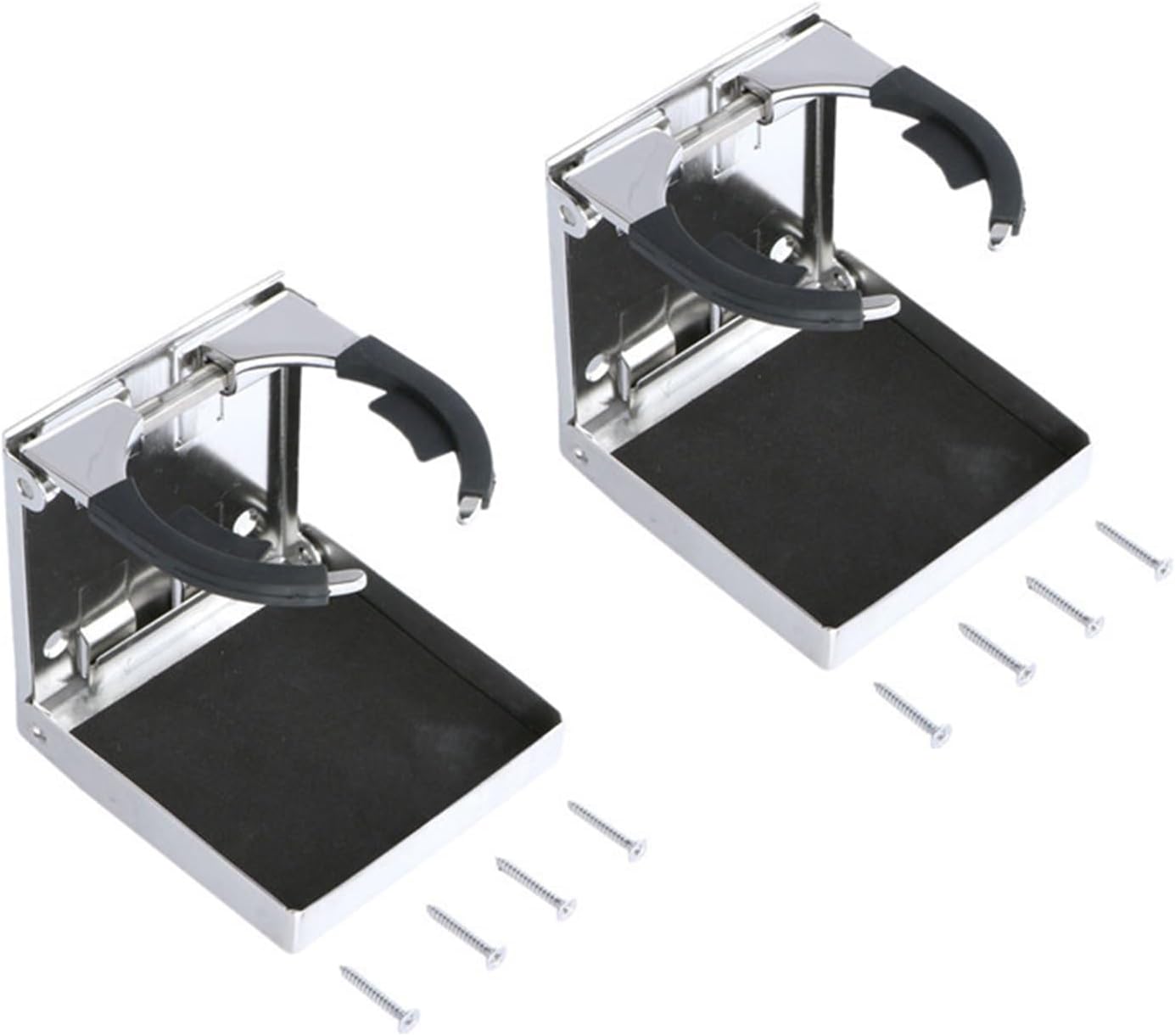 2X Boat Accessories Marine Stainless Steel Folding Cup Drink Holder for Marine Yacht Truck RV