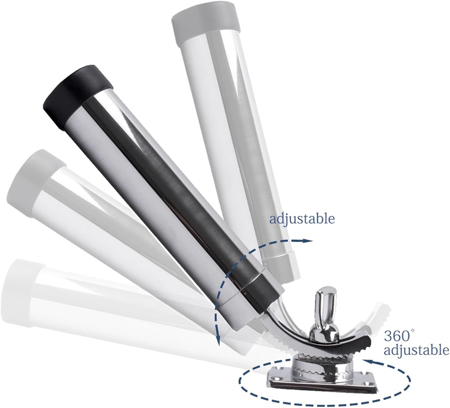 Boat 316 Stainless Steel Fishing Rod Holder Deck Mount Adjustable Yacht Rod Pod Boat Accessories Marine - Image 3