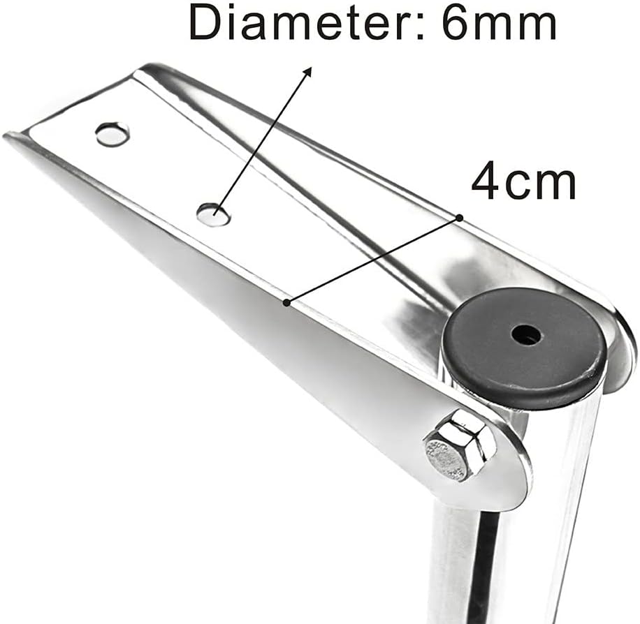 Boat Accessories 3 Step Stainless Steel Marine Boat Ladder Yacht Polished Steel Folding Telescopic Swiming Ladder - Image 3