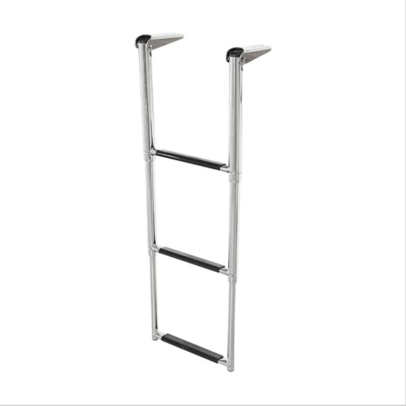 Boat Accessories 3 Step Stainless Steel Marine Boat Ladder Yacht Polished Steel Folding Telescopic Swiming Ladder - Image 9