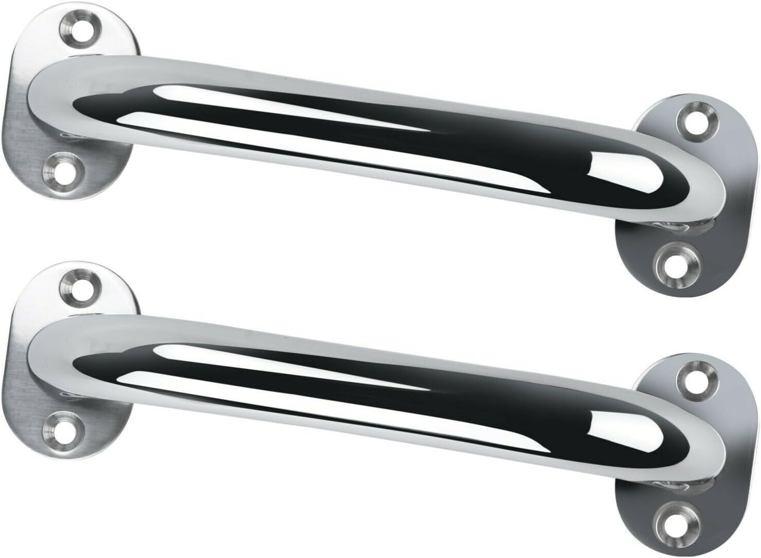 Boat Accessories Marine 2 Pieces Stainless Steel 9'' Boat Polished Grab Handle Handrail for Door/Bath/Boat