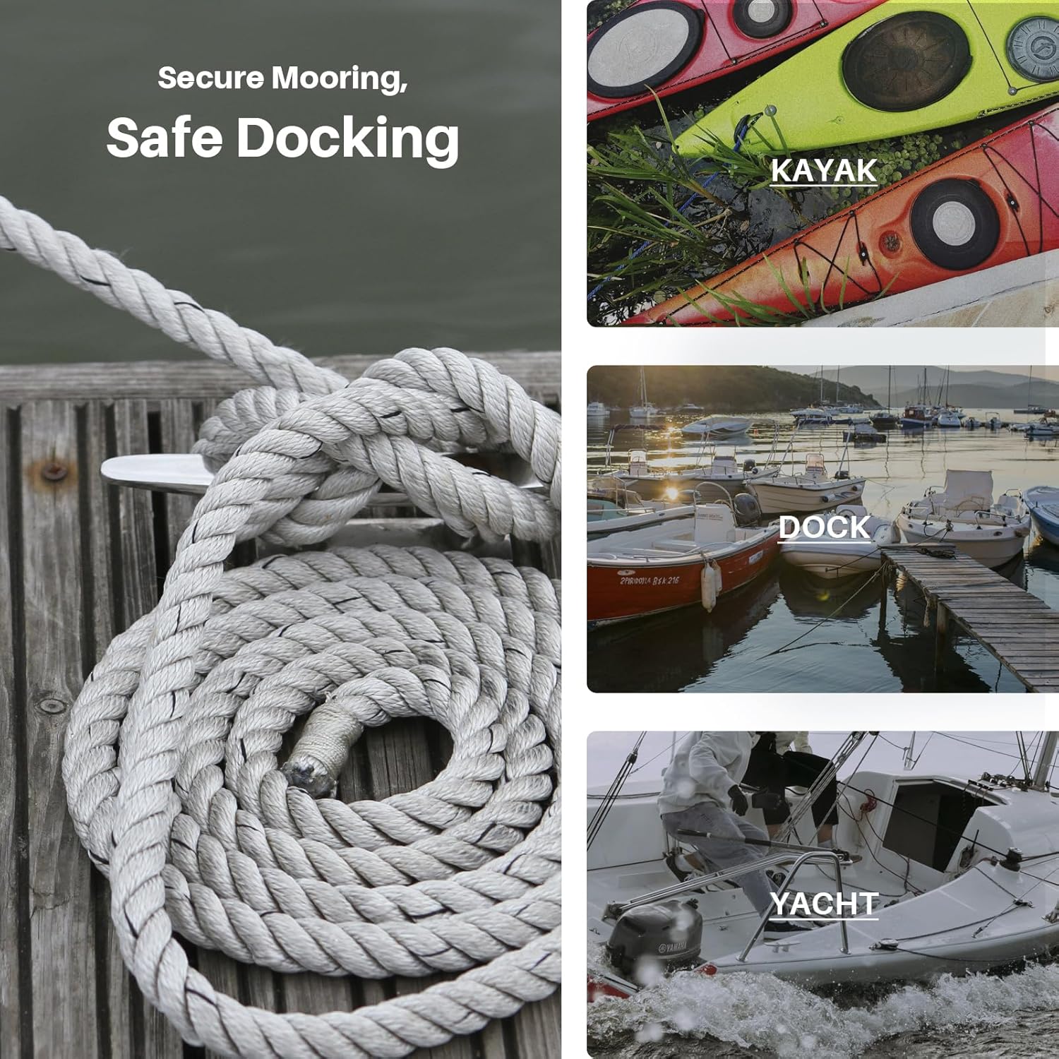 Boat Cleats 6 Inch, Marine Grade 316 Stainless Steel Boat Mooring Cleat Pack of 4, Installation Accessories Included - Image 7