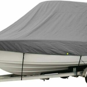 Marine Accessories 600D Yacht Boat Cover Heavy Duty Trailer Marine 18-20-22-24-26-28Ft Boat Cover Winter Snow Waterproof Sunshade(Gery 22-24ft)