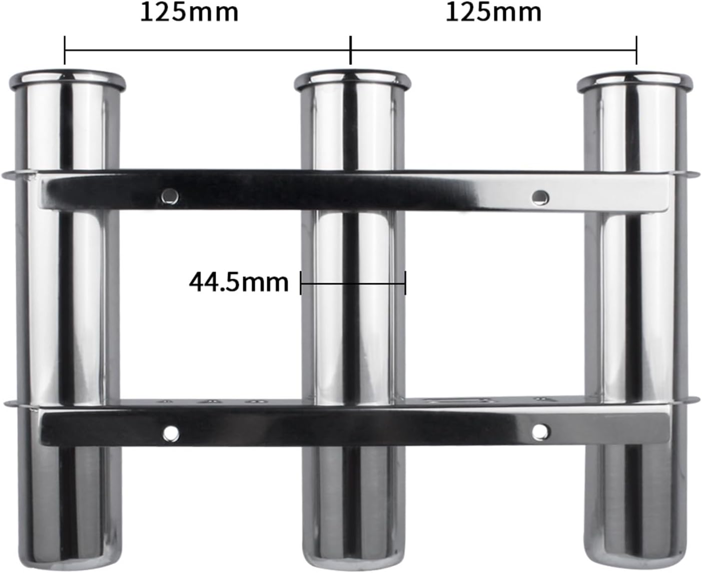 Marine Boat Yacht Accessories Stainless Steel 3 Tube Fishing Rod Storage Holder Rack & Boat Organiser - Image 2