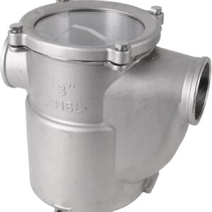 Marine Grade 316 Stainless Steel Seawater Strainer, Boat Yacht Ship Seawater Filter, Corrosion Resistant Marine Plumbing Accessory for Saltwater Systems, Heavy Duty Boat Hardware