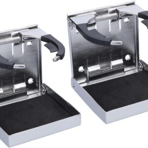 Marine Hardware 2 Piece Stainless Steel Adjustable Folding Cup Drink Holder Marine Boat Truck RV Set Boat Accessories Marine