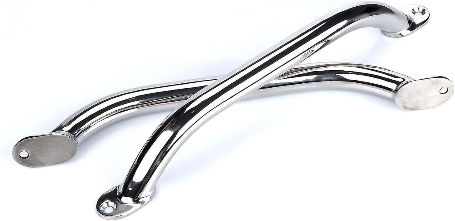 Marine Hardware 2 Pieces Stainless Steel 12'' Boat Polished Boat Marine Grab Handle Handrail Boat Accessories Marine - Image 6