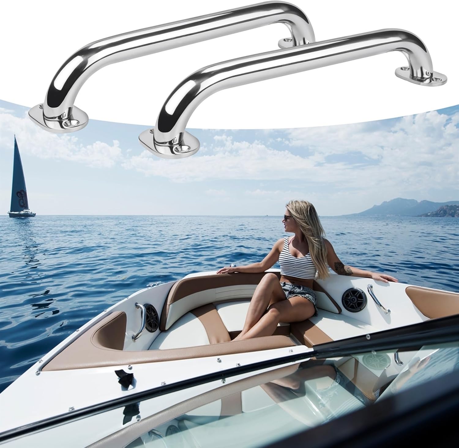 Marine Hardware 2 X Stainless Steel 12“ Grab Handle Handrail Polished Boat/RV/Bath Boat Accessories Marine - Image 6