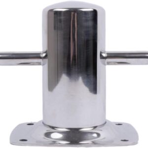 Marine Hardware Boat Accessories 316 Stainless Steel 6" Single Cross Bollard with Baseplate Mooring Cleat Marine