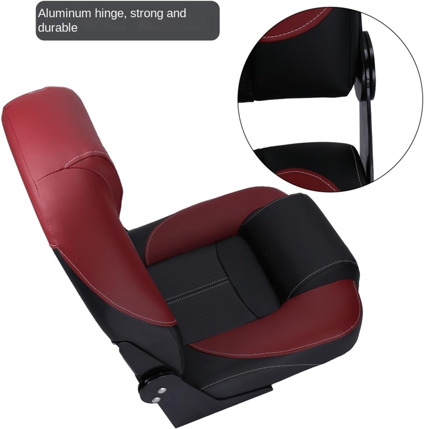 Marine hardware Boat Accessories Marine Folding Chair, Speedboat, Red and black Boat seat, Outdoor Fishing, Outdoor Sailor, Swivel Folding Seat - Image 4