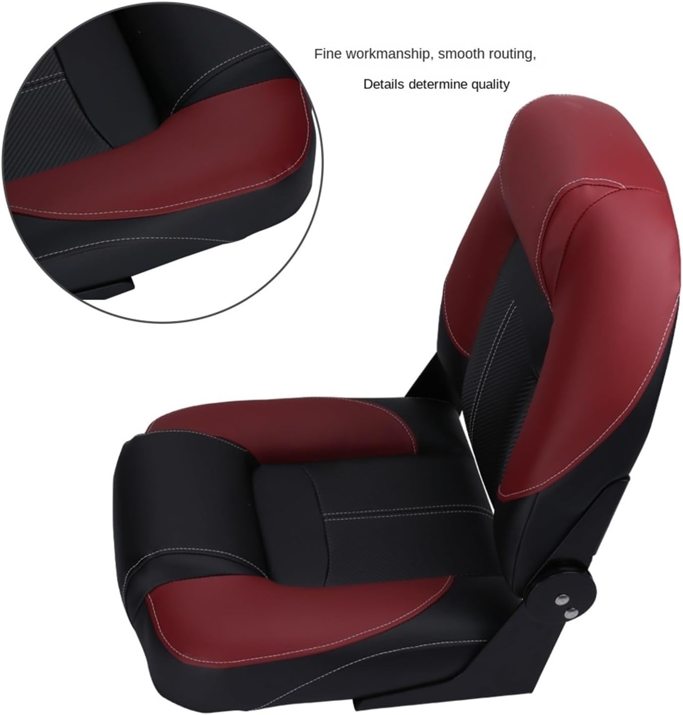 Marine hardware Boat Accessories Marine Folding Chair, Speedboat, Red and black Boat seat, Outdoor Fishing, Outdoor Sailor, Swivel Folding Seat - Image 5