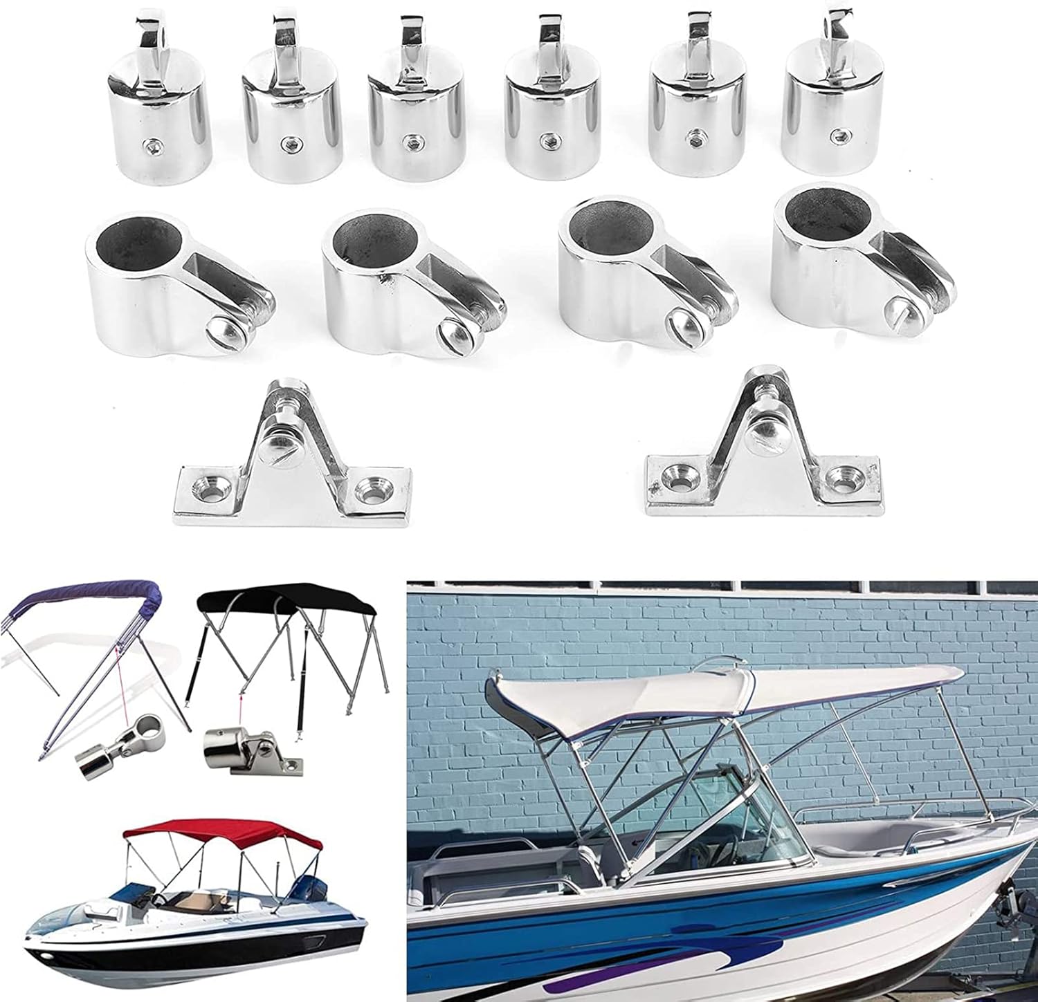 PHASFBJ 16-Pack 316 Stainless Steel Marine Hardware Mounting Kit, Boat Roof Mounting Accessories, Includes 3 Accessories, Fits Most Boats, Speedboats, Yachts - Image 5
