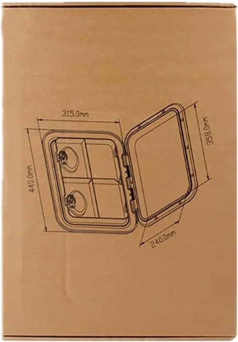 Quaingfair Boat Accessories ABS Deck Access Hatch Cover for Marine Boat Yacht RV Watertight Anti-UV Non-Skid Inspection 240X358MM - Image 5