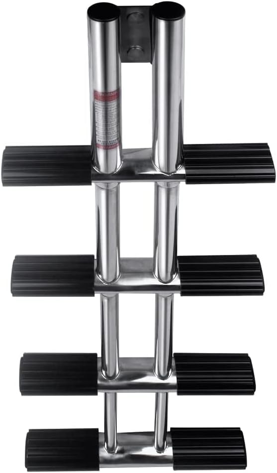 Stainless Steel Boat Ladder Vertical Telescoping 4 Steps Ladder Transom Mounting Dive Ladder Marine Dock Ladder Boat Accessories for Boat Yacht Swimming Pool - Image 6