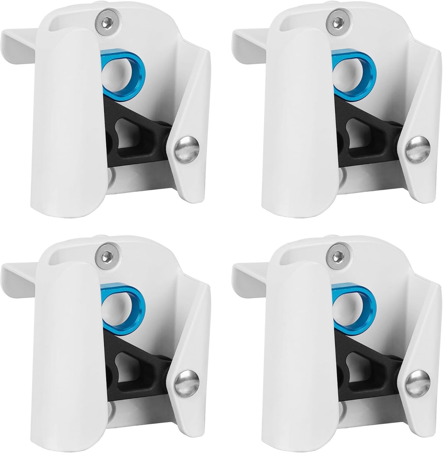 TENGBASE 4PS Pontoon Boat Fender Hanger, 1-1\/4 inch Rail Mount, Fits 3\/8-5\/8 inch Ropes - Image 9