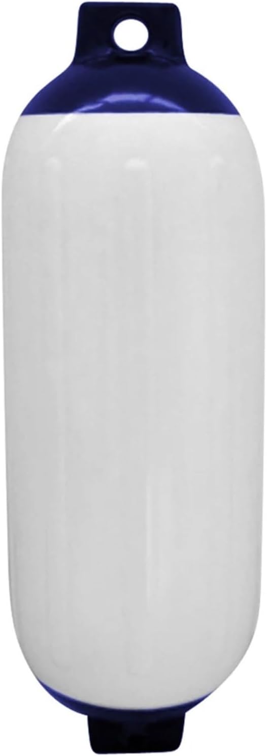 UNKOMN Marine Accessories 2 PCS 15.8inch Twin Eyes Boat fenders Bumpers with Ribbed Boat Fenders for Docking White,White&Blue and Black - Image 9