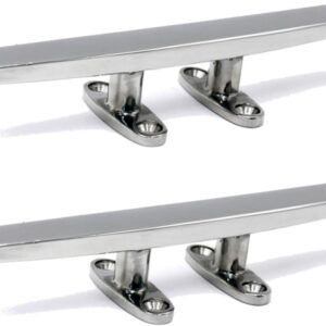 UNKOMN Marine Hardware 2PC 316 Stainless Steel Marine Grade Boat Mooring Accessories Marine Boat Deck Dock Rope Cleat Boat Cleat