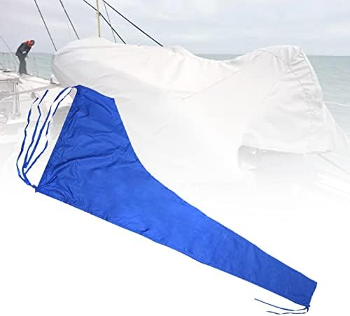 Waterproof Boat Sail Cover - Thick 420D Sun Protection, Durable Wind & Sunshade, Outdoor Booms Boat Cover Accessories, Blue, Non-Torn Design for Ultimate Marine Protection