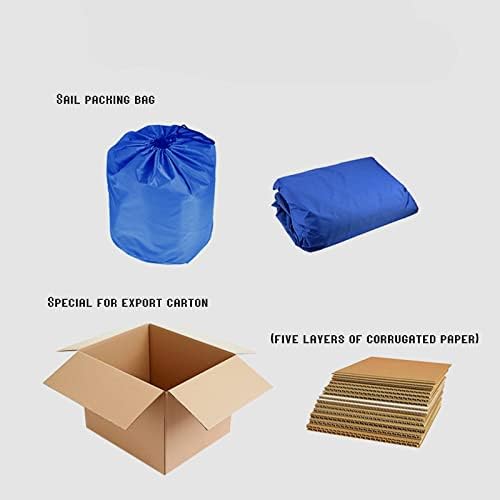 Waterproof Boat Sail Cover - Thick 420D Sun Protection, Durable Wind & Sunshade, Outdoor Booms Boat Cover Accessories, Blue, Non-Torn Design for Ultimate Marine Protection - Image 7