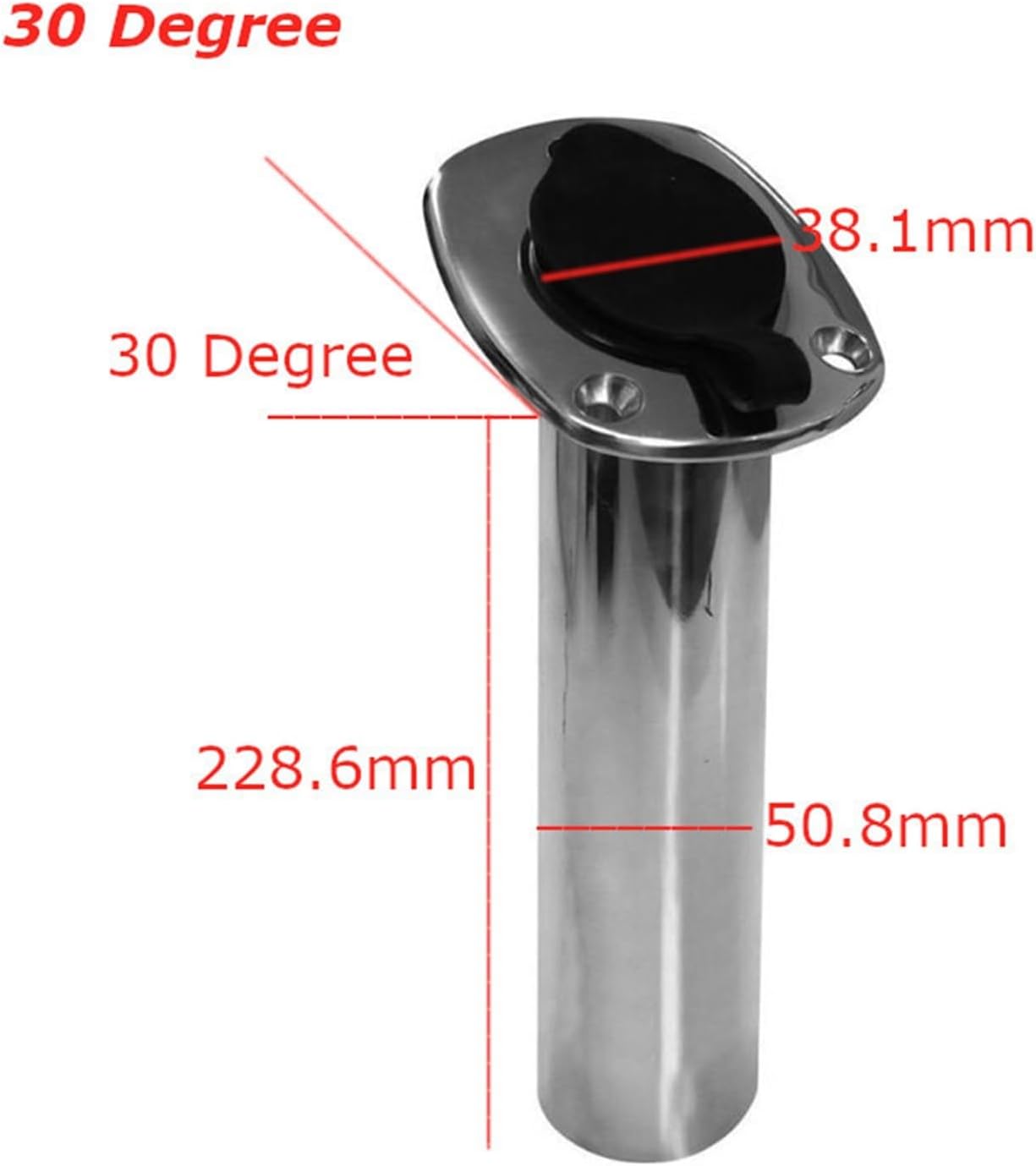 Windzerdong 15\/30 \/90 Degree Fishing Pole Stand Stainless Steel Flush Mount Fishing Rod Holder for Boat Accessories Marine - Image 6