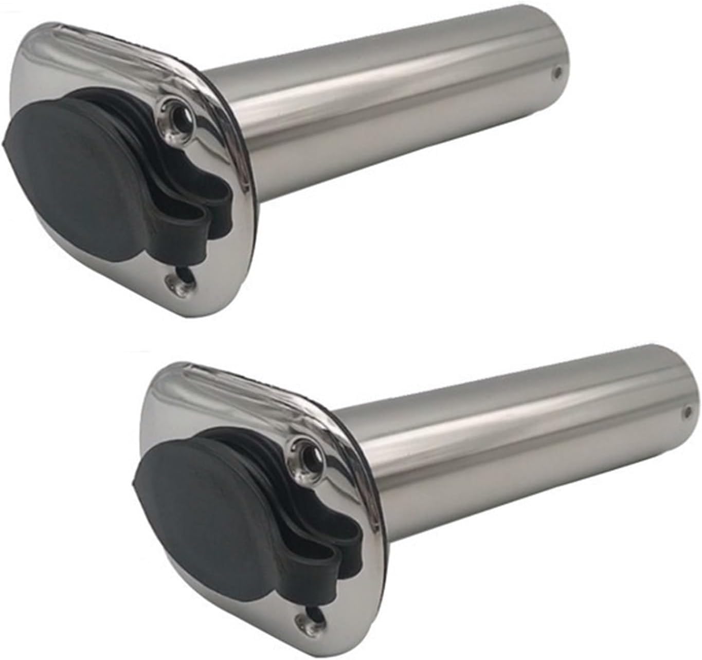 Windzerdong 2X 15\/30 \/ 90 Degree Stainless Steel Flush Mount Fishing Rod Holder Boat Rod Holders for Marine Boat Yacht Accessories