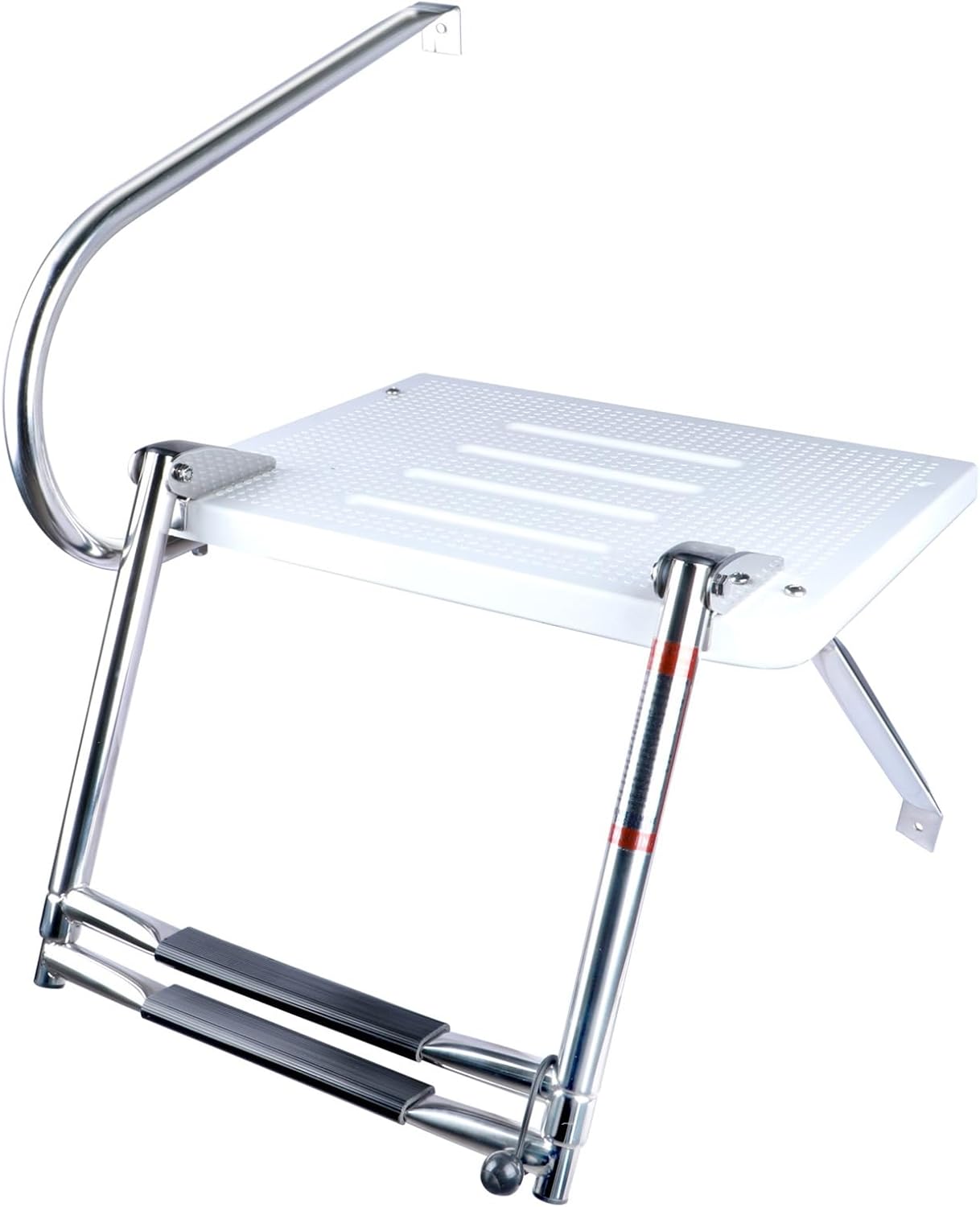 Windzerdong Boat Accessories Marine S.S Boarding Stainless Steel Polished Ladder with ABS Swim Platform Dual Handrails(3 Step) - Image 5