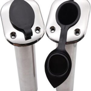 Wingxaoyy 2PCS 30 Degree Stainless Steel Fishing Rod Holder Flush Mount Boat Marine Hardware Boat Accessories