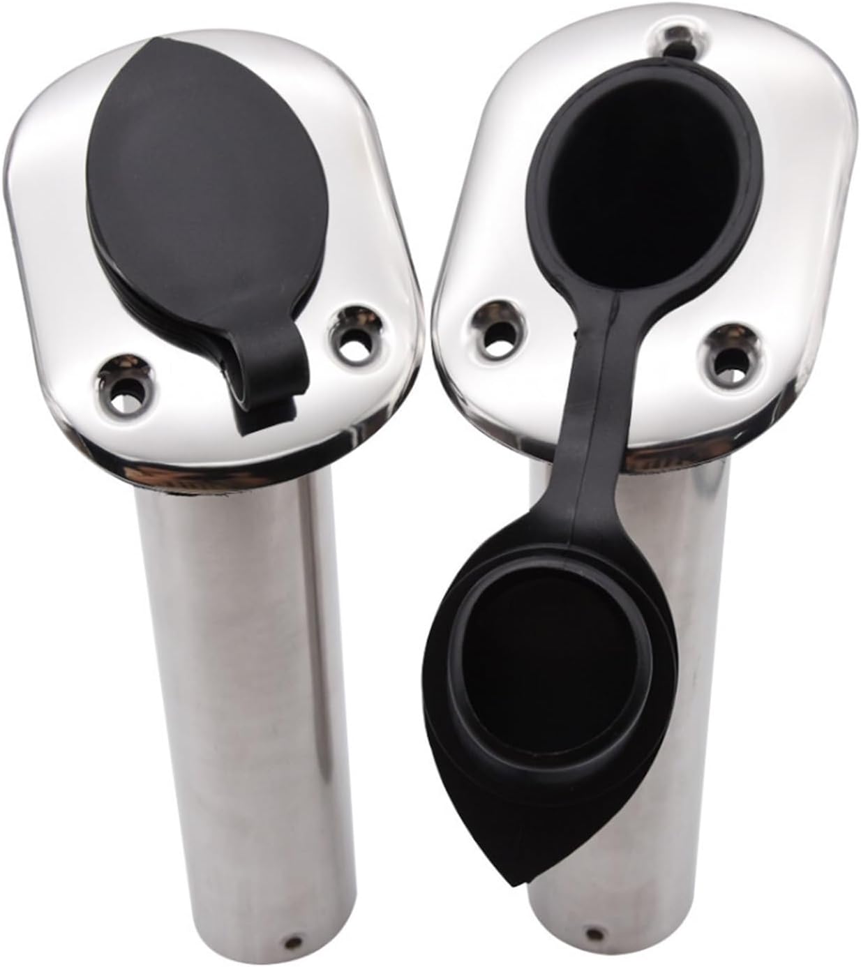 Wingxaoyy 2PCS 30 Degree Stainless Steel Fishing Rod Holder Flush Mount Boat Marine Hardware Boat Accessories