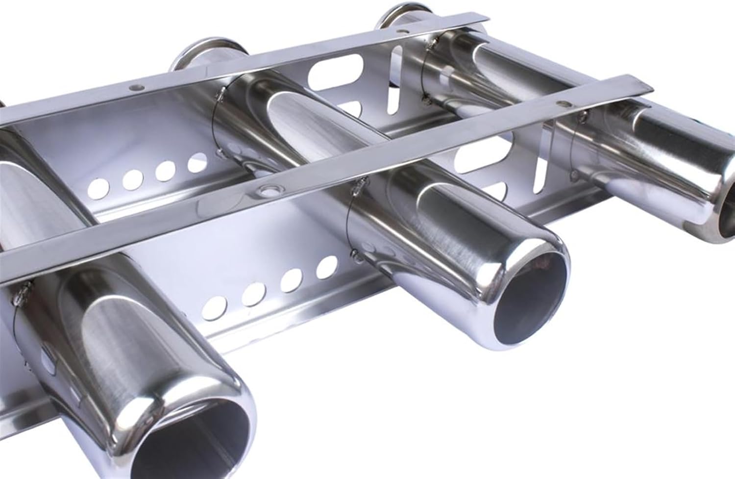 Wingxaoyy Boat Accessories Marine Stainless Steel 4 Tube Fishing Rod Storage Holder Rack & Boat Organiser - Image 6