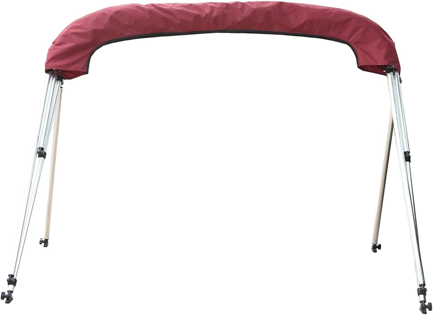 Wingxaoyy Marine Accessories 3 Bow Biminii Top Replacement Canvas Cover Storage Boot Cover with Frame 600D Waterproof Anti UV Sun Shade Heavy Duty Boat Cover(Red 85-90W) - Image 5