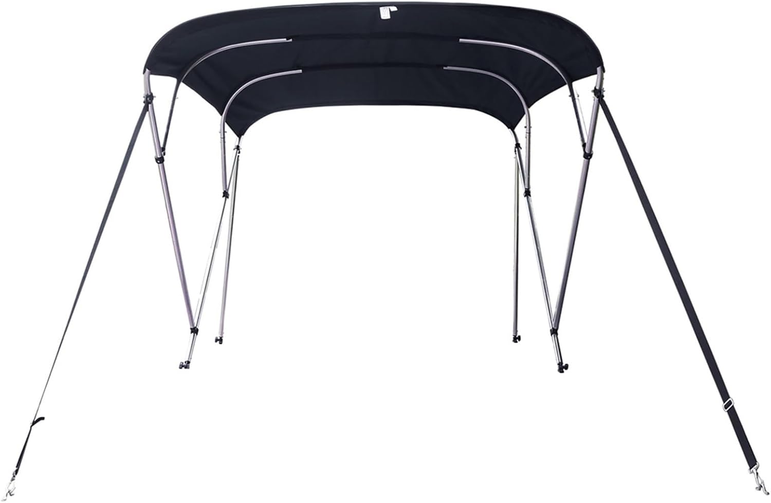 Wingxaoyy Marine Accessories 4 Bow 600D Bimini Top Cover Roof Canopy Boot Cover Storage w\/Frame Waterproof Anti-UV Protection for V-Hull Jon Boats(79-90)