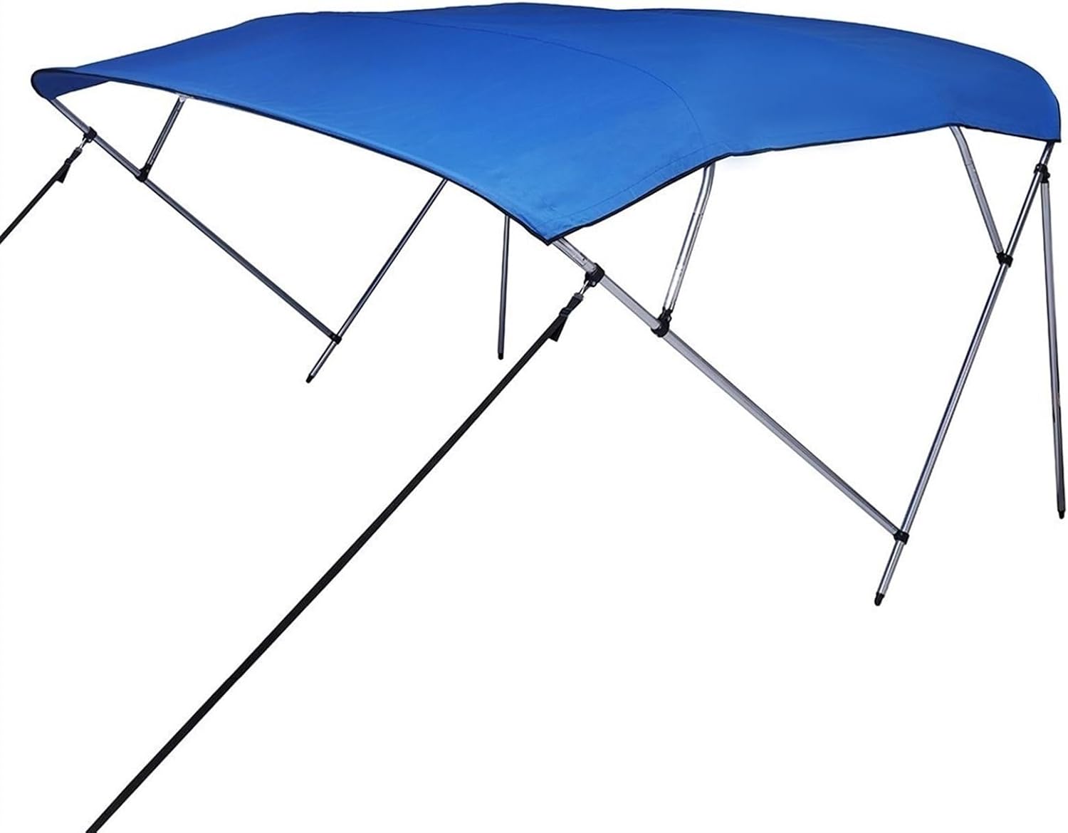 Wingxaoyy Marine Accessories 600D 4 Bow Biminii Top Replacement Canvas Cover Boot Cover with Frame Waterproof Boat Cover for V-Hull\/Jon\/Center Console Boat(Blue 91-103W)