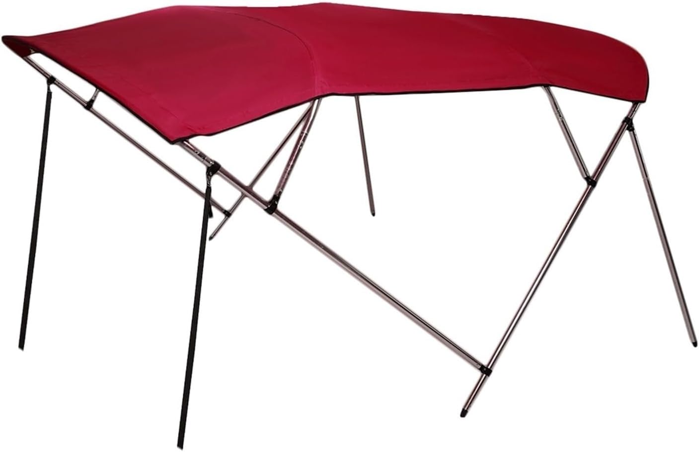 Wingxaoyy Marine Accessories 600D 4 Bow Boat Pontoon Biminii Top Canvas Replacement Cover Boot Cover with Frame for V-Hull Boat Jon Boat Center Console Boat(91-103W) - Image 8