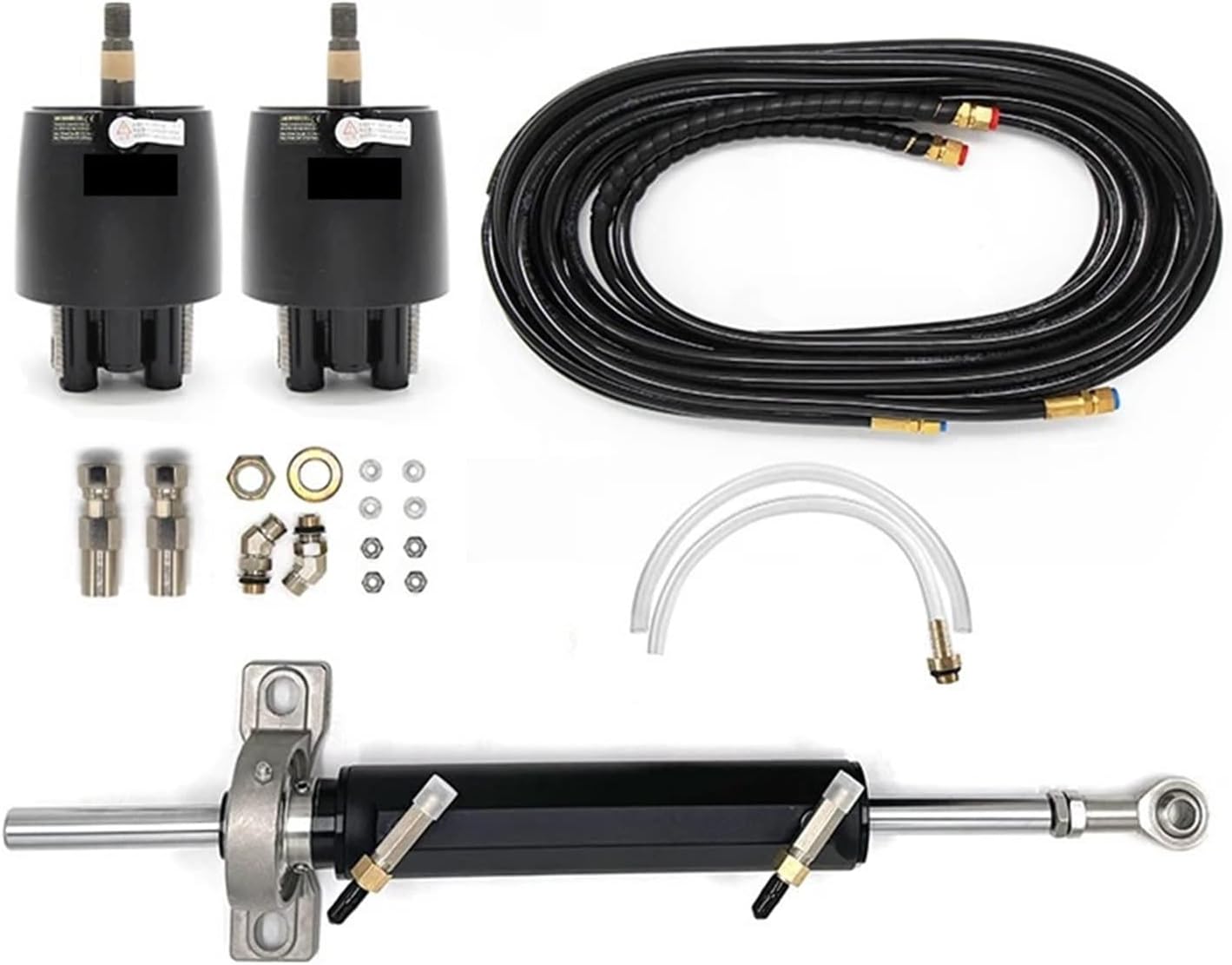 Winibo Boat Inboard Hydraulic Steering System with 2 Pump Fishing Vessel Speedboat Marine Accessories