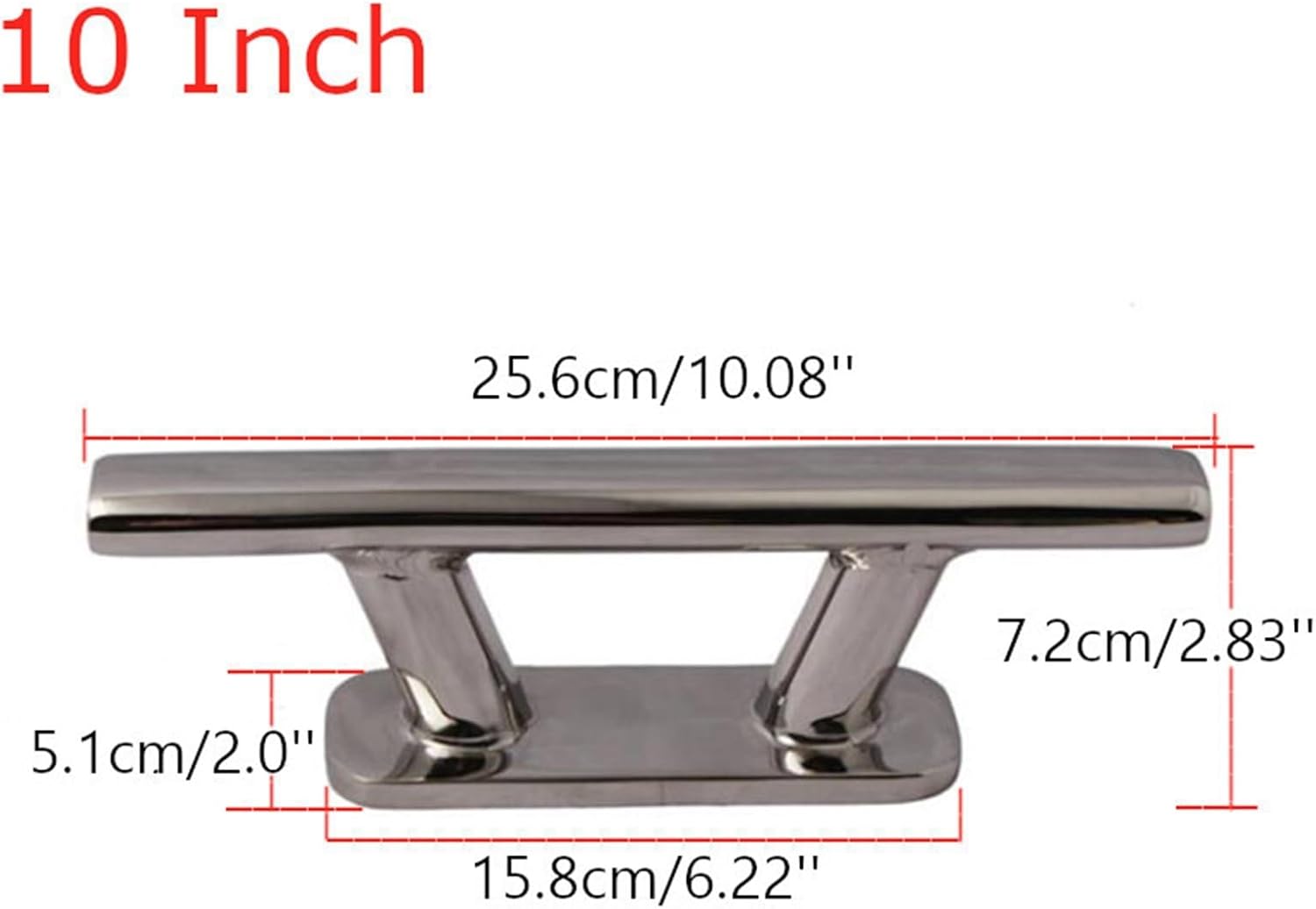 Xauyangha 1pcs Boat Accessories Dock Cleat 316 Stainless Steel Boat Mooring Dock Deck Rope Cleat 6\/8\/10\/12 Inch for Marine Yacht Bollard - Image 6