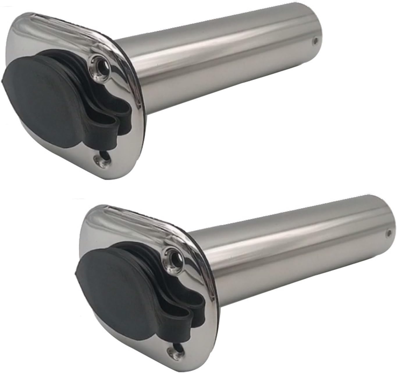 Xauyangha 2PCS 30 Degree Stainless Steel Fishing Rod Holder Flush Mount Boat Marine Hardware Boat Accessories