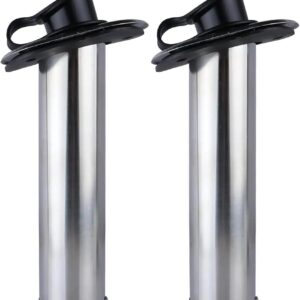 Xauyangha 2X Marine Grade Stainless Steel Boat Accessories, Flush Mount, 15, 30, 90Degrees Fish Rod Holder, Marine Grade