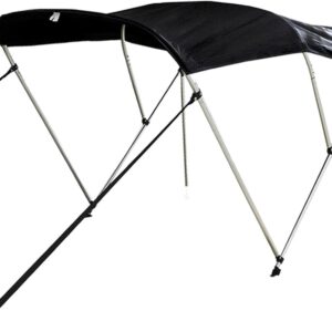 Xauyangha 3 Bow Biminii Top Replacement Canvas Cover Boot Cover with Frame 600D Waterproof Anti UV Boat Cover Marine Accessories(85-90W)