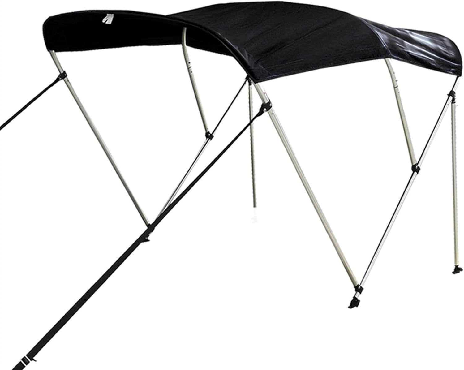 Xauyangha 3 Bow Biminii Top Replacement Canvas Cover Boot Cover with Frame 600D Waterproof Anti UV Boat Cover Marine Accessories(85-90W)