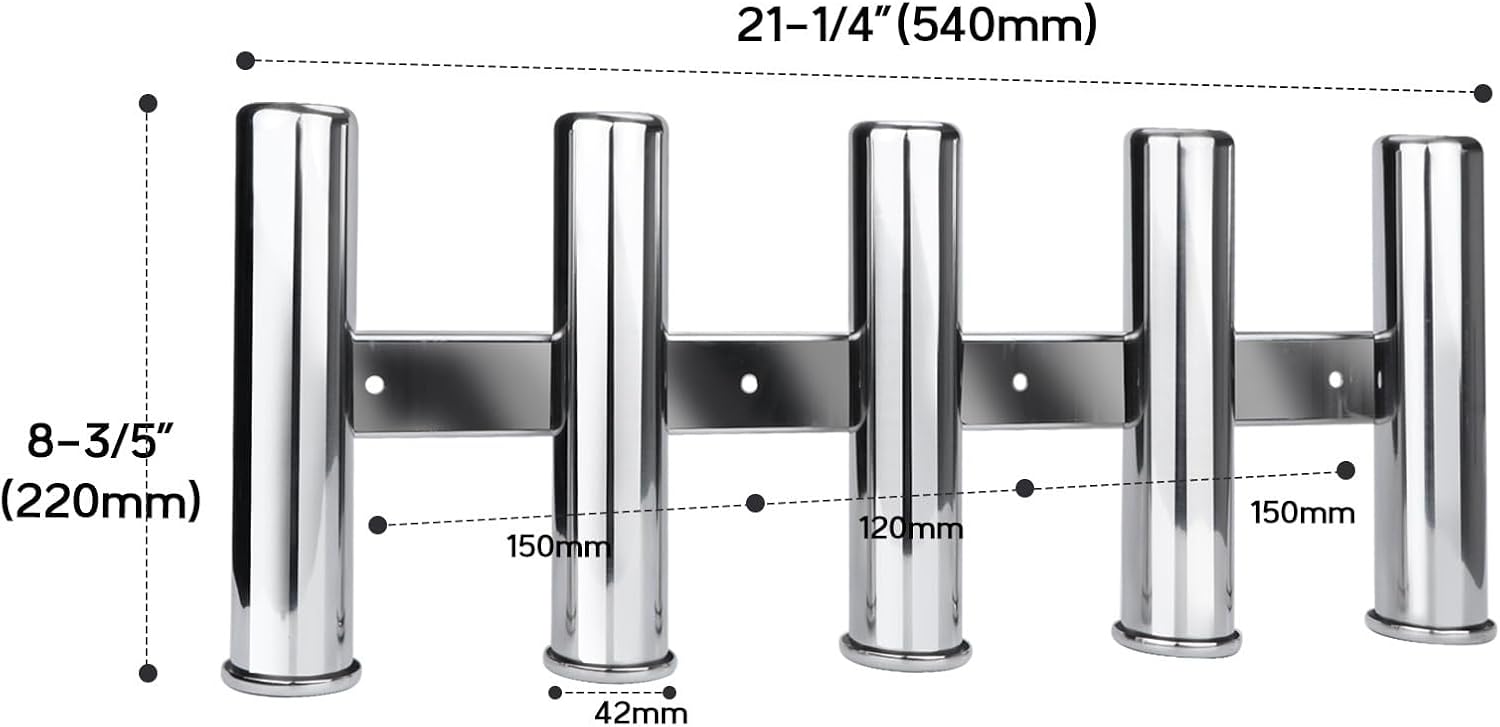Xauyangha Boat Accessories Outboard Motor Boat Stainless Steel Fishing Rod Holder Rack Marine Fishing Pod Accessories - Image 5